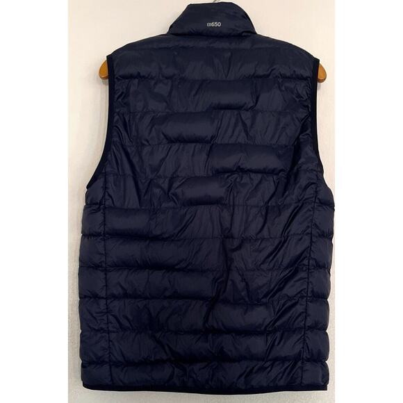 Eddie Bauer EB650 Quilt Puffer Down Vest Jacket Mens S Full Zip Navy Hiking Ski - Picture 2 of 9